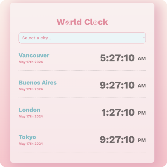 World Clock App preview