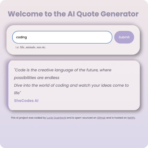 AI Quote Generator preview